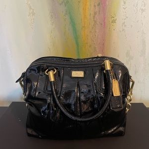 Coach black patent leather bag